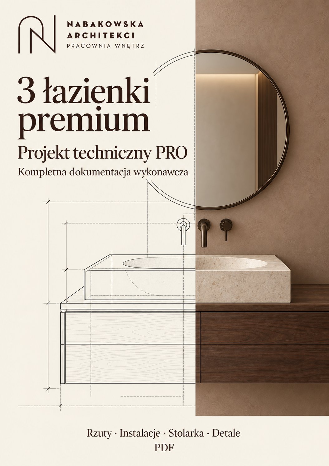 Łazienki Premium, projekt techniczny PRO