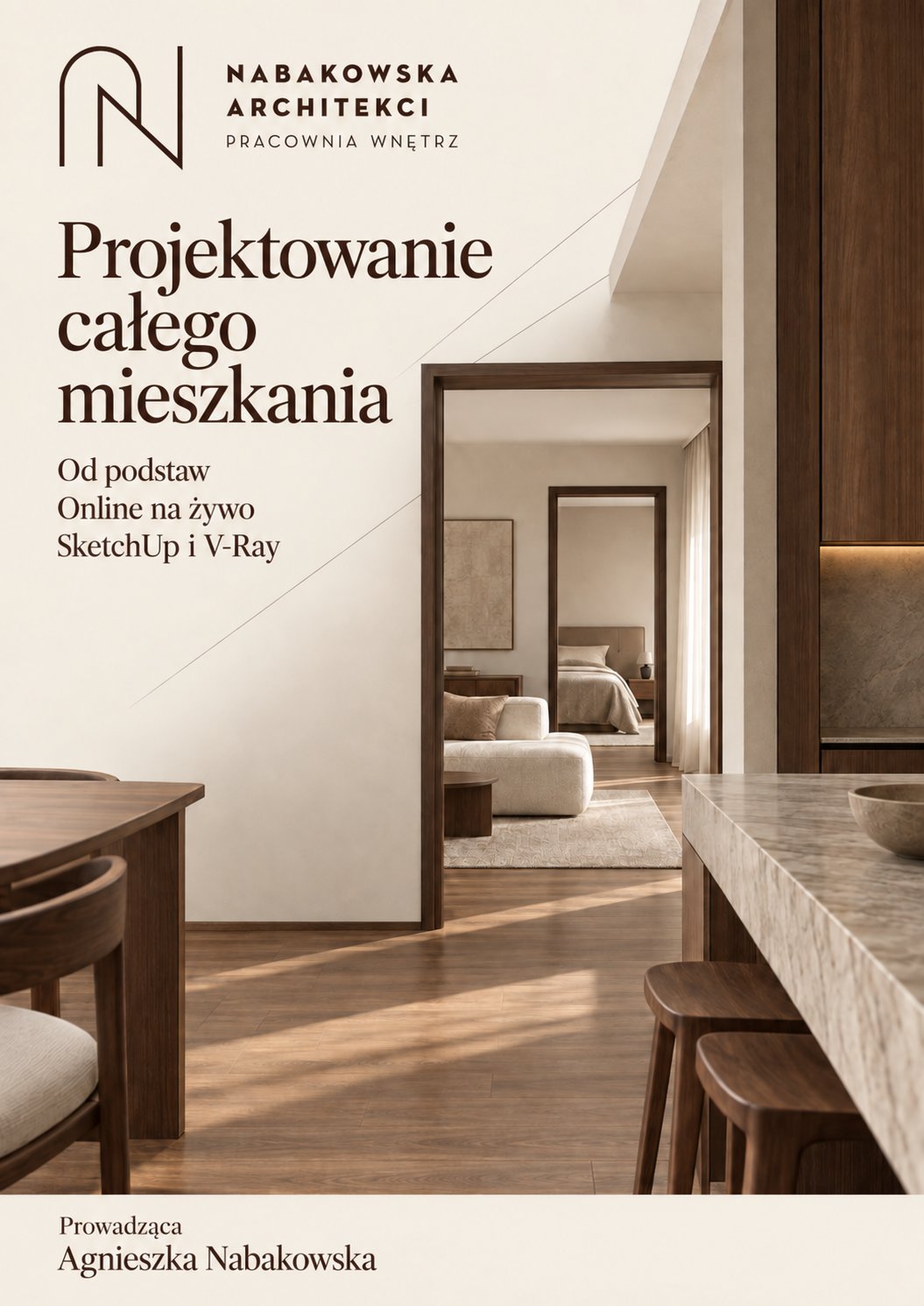 Plakat szkolenia Projekt całego mieszkania od podstaw
